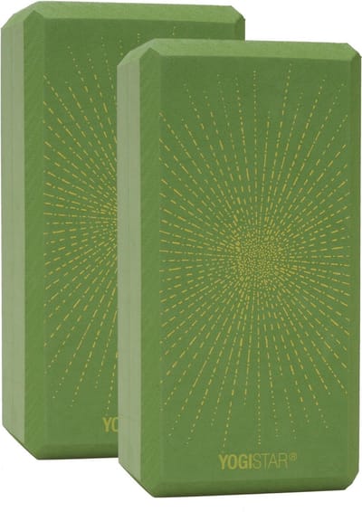 Yogablock yogiblock® basic - art collection - sparkling sunray - kiwi - 2er-Set