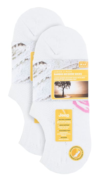 Dames 6-pack Bamboe Geen-Show Sokken | Onzichtbare Sokken met Hiel Grip