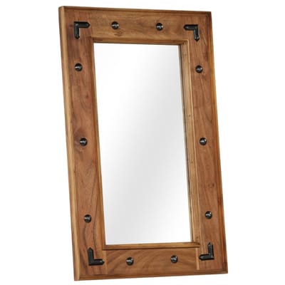 vidaXL - Spiegel - 50x80 - cm - massief - acaciahout