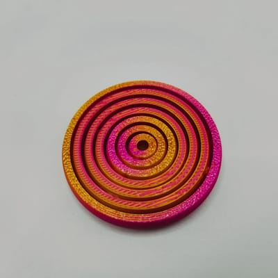 3D Geprint 7-Ring Fidget Spinner Universele Gyro Zwaartekracht Roterend Angstverlichter Kantoor Decompressie Sensorisch Speelgoed Voor Feestcadeaus brown