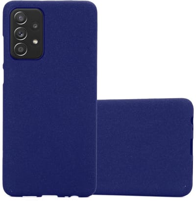 Cadorabo Hoesje geschikt voor Samsung Galaxy A52 (4G / 5G) / A52s in FROST DONKER BLAUW - Beschermhoes gemaakt van flexibel TPU silicone Case Cover