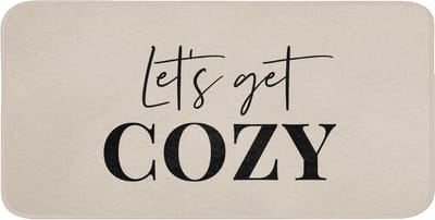 WC mat 120x60 cm - Antislip - Beige - Winter - Quote - Cozy - Toiletmat - Vloermat - Douchemat - Toilet tapijt - Toiletmatten