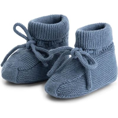 Prénatal newborn slofjes brei Steel Blue 1MT unisex