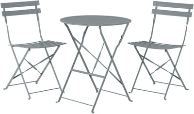 FIORI - Bistroset voor 2 - Grijs - Staal