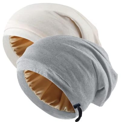 Slaapcaps voor vrouwen - 2 stuks zijden satijnen haar bonnets
