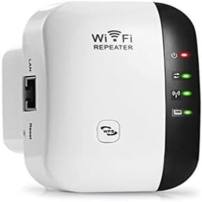 carmdering - WLAN Repeater Wifi Versterker - WiFi Versterker met stopcontact - Dual Band 2.4 GHz – 300 Mbps - WiFi Repeater - WiFi Booster - WiFi Extender - Wit