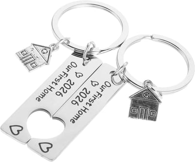 2x Sleutelhanger Huis Decoratie – Housewarming Cadeau, Cadeau voor Koppels, Appartement Accessoires, Sleutelring 2026