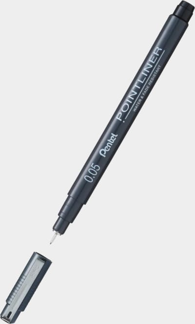 Pentel S20P-2A, Stick balpen, Zwart, 1 stuk(s), Fijn