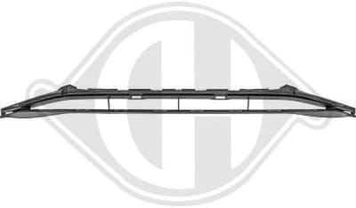 Ventilatierooster Bumper - Grille Afdekking - Auto Onderhoud - Montage Midden - 103 x 4 x 9 cm - Zwart