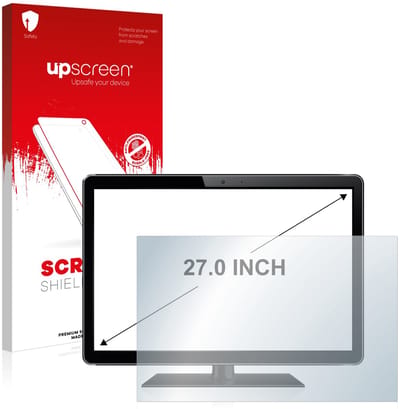 upscreen - Screenprotector voor Flatscreens mit 27 inch Schermen [598 mm x 336 mm, 16:9] - Folie Beschermfolie transparant