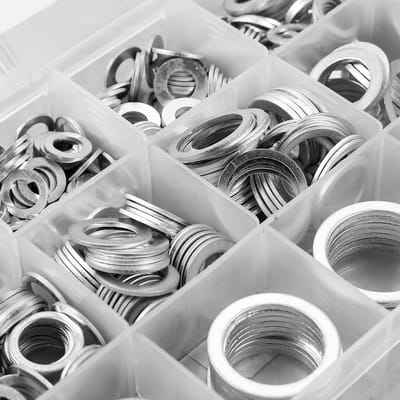 Famanu – Afdichtringen assortiment 510 stuks aluminium M5 tot M20 vlak afdichtend voor bouten en leidingen