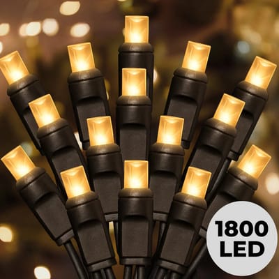 Lomera Kerstverlichting 36 Meter - 1800 LED Lampjes - Warm Wit Licht - Binnen en Buiten - Clusterverlichting - 8 Lichtfuncties - Energiezuinige Led's - IP44 Spatwaterdicht - Groene Snoer - Kerstboomverlichting - Sfeervolle Lichteffecten