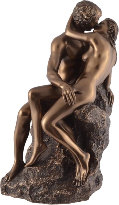 Veronese Design - Beeld/figuur - The Kiss - Lovers on the Rock - (hxbxd) ca. 24cm x 16cm x 12cm