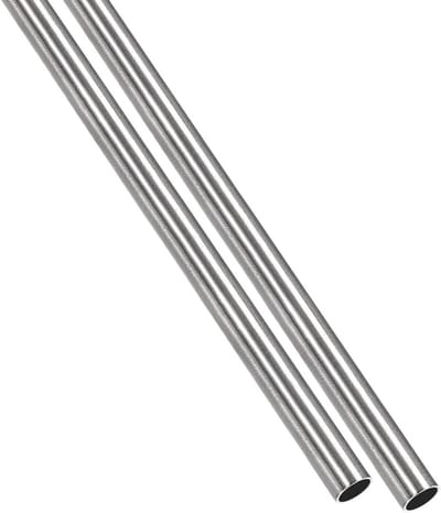 304 RVS Pijp (6mm AD x 0.5mm Wand D x 250mm L) 2 Stuks Rechte Slangen - Voor Thuis, Meubels en Machines
