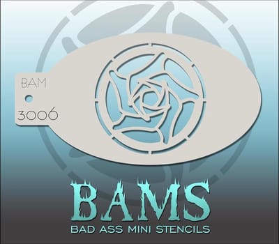 Bad Ass Stencil Nr. 3006 - BAM3006 - Schmink sjabloon - Bad Ass mini - Geschikt voor schmink en airbrush