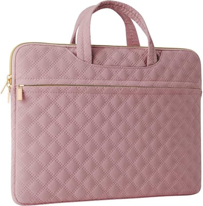 Famanu - Puffy laptophoes 13-14 inch met extra tas, waterafstotend en gewatteerd design, geschikt