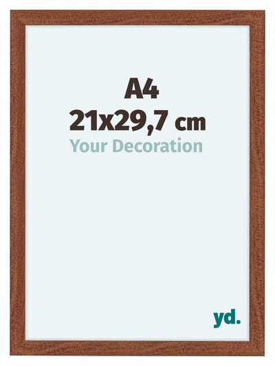Your Decoration - Fotolijst A4 21x 29,7 cm - MDF - Walnoot - Como