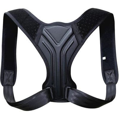 Ceinture Correcteur de Posture Dorsale pour Hommes Femmes Réglable Correcteur de Bosse Support d'Épaule Correction de Posture XL noir