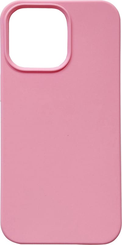 Siliconen back cover case - Geschikt voor iPhone 13 & 14 - TPU hoesje Roze