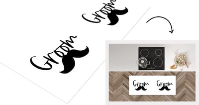 Keukenloper - Loper keuken - Quotes - Snor - 'Groom' - Spreuken - 120x50 cm - Keukenloper vinyl