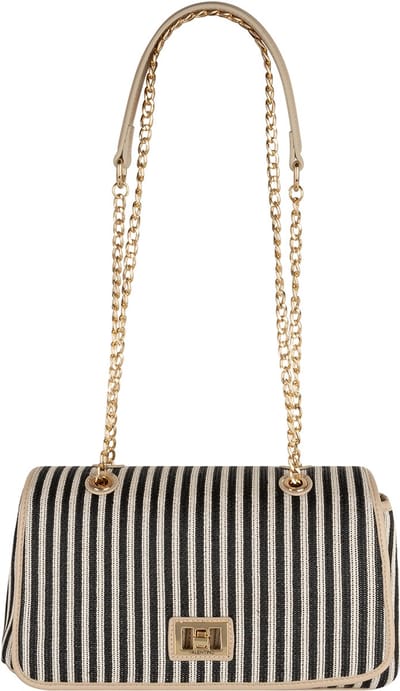 Valentino Selene Schoudertas Dames - Zwart / Beige