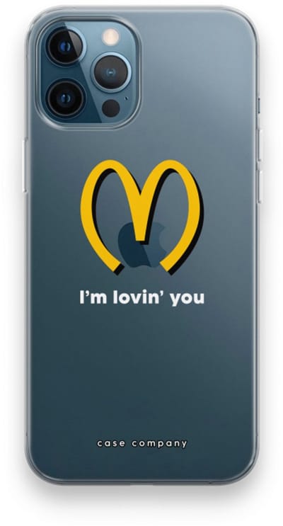 Case Company® - Hoesje geschikt voor iPhone 12 Pro hoesje - I'm lovin' you - Soft Cover Telefoonhoesje - Bescherming aan alle Kanten en Schermrand