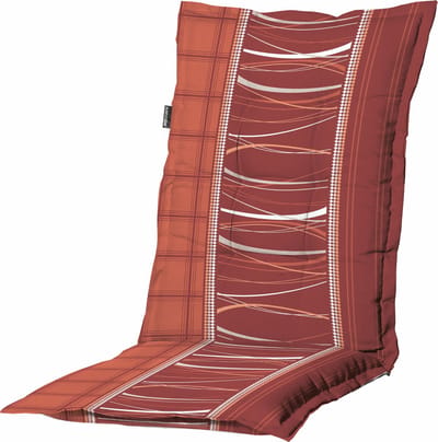 Madison - Tuinkussens lage rug Lines brick - 105x50 - Rood
