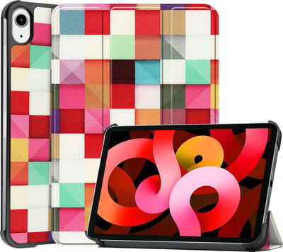 Hoesje Geschikt voor Apple iPad Air 5 (2022) - 10.9 inch - 5e Generatie - M1 - Dun & Stevig - Trifold Bookcase - Hard Cover - Hardcover Book Case - Tablet Hoes - Bloesem