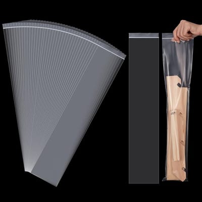 Dailygoods- Ziplock Zakken 40 Stuks - Hersluitbare Plastic Zak - Waterdicht - Voor Opslag Snacks/Sieraden - Afmetingen 50 x 10 cm - Opbergzakken