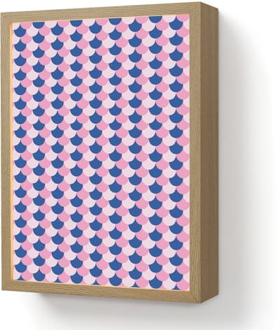 Nachtlampje 30x40 cm - Kinder lamp - Patroon - Schubben - Blauw - Roze - Tafellamp kinderkamer draadloos - Slaapkamer lampje - Bedlamp kinderen - Kinderlampje - Wandlamp babykamer - Nachtlampjes