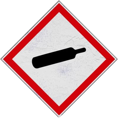 GHS04 gassen onder druk bord | Forex Re materiaal | 10 x 10 cm