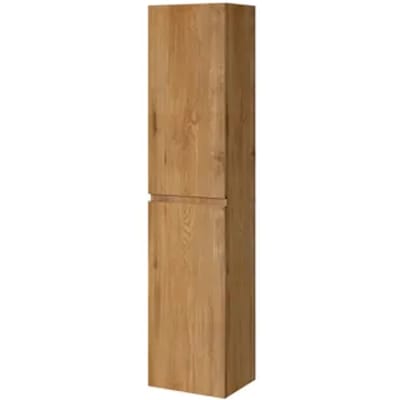 Aquazuro Hoge Badkamerkast Napoli 40cm - Natuur Eik Houtlook - Met 2 Deuren - 40x176x30cm