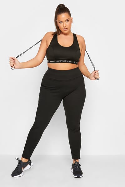 Yours Active Sportbh Met Logo In Zwartsize 44