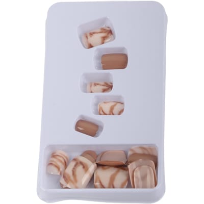 24 pcs Faux Ongles Femme Couverture Complète Colle sur Ongles Faux Ongle Pointe Nail Art Outil de Manucure P146