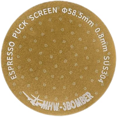 MHW-3BOMBER puck screen - titanium coating - vermindert kanaalvorming - herbruikbaar - houdt zetkop schoon - RVS - 58.5mm