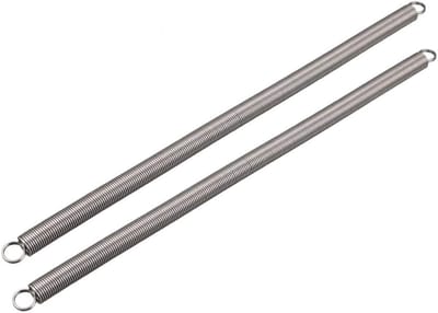 Set van 2 Spiraal Trekveren met Dubbele Haak - 300mm Lengte