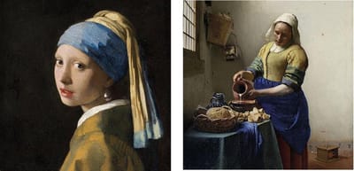 Ambiente Servetten Het melkmeisje en het meisje met de parel van Vermeer 2 pakjes