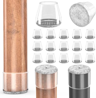 16 Stuks Vilt Stoelpootbeschermers voor Stoelen en Barkrukken (4,1-5 cm)