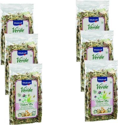 Vitakraft Vita-Verde Weegbree En Klaver - Knaagdiersnack - 6 x 70 g