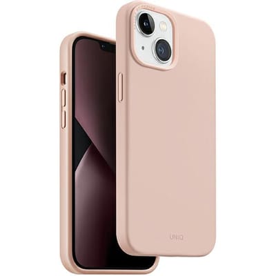 UNIQ Lino - Telefoonhoesje - iPhone 14 Plus - Blush Pink - Stijlvol Design