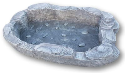 SNJY® Vijverbak - Voorgevormde Vijver - Mini Vijver - 90 x 54 x 12 cm - 70 Liter - Grijs