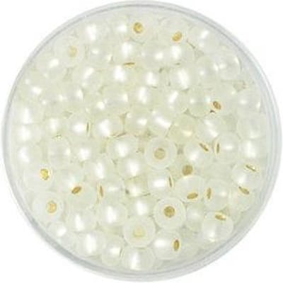 9550-054 Rocailles kristal mat zilverkern 4.5mm