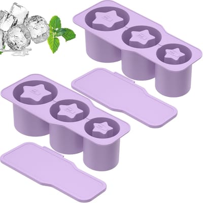 VHV - IJsblokjesvorm - voedselveilige siliconen vierkante vorm 2 stuks - met deksel - voor whisky, cocktails, ijskoffie en feestjes