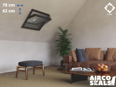 Insecten Hor Dakraam – 78 x 62 cm – Hor Geschikt voor Velux MK27 | Fakro/Optilight 33 - Insect Raamhor - Vliegenhor – Velux Tuimelvenster Oplossing