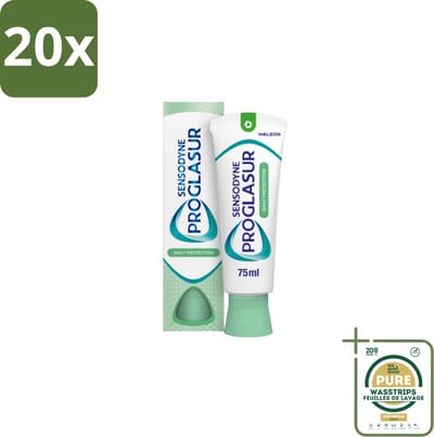 20 x Sensodyne Tandpasta ProGlasur Daily Protection Daily Protection 75 ml - Grootverpakking - Tanderosis - Tandpasta - Gevoelige Tanden - Tandglazuur - Gaatjes