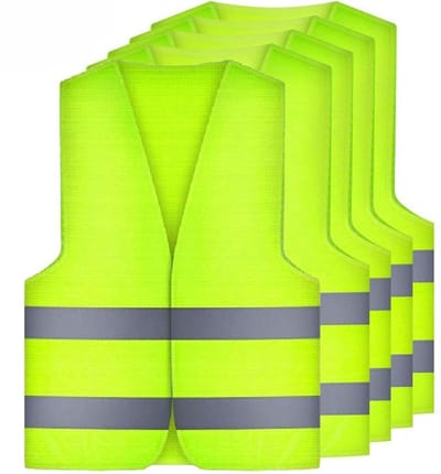 Dailygoody - Veiligheidsvest - Reflecterend - Hoog zichtbaarheid - Fluorescent Groen - Veiligheid voor motorrijders - Voor alle leeftijden