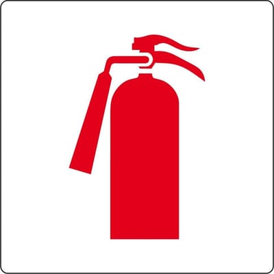 Ivana Pictogram Brandblusser Witte Achtergrond