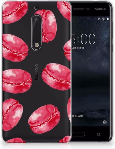 Nokia 5 Siliconen Case Pink Macarons