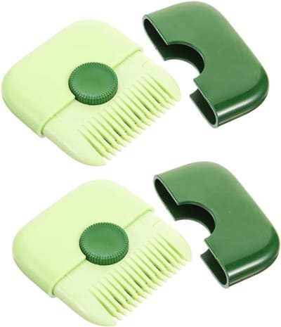 Haarkam Trimmer - Splijtend Haar - Haaronderhoud Thuis - Combineert Knippen Dunnen - 7.1 x 6.8 x 1 cm - Groen