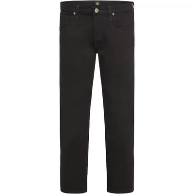 LEE DAREN ZIP FLY CLEAN BLACK REGULAR STRAIGHT JEANS-HEREN